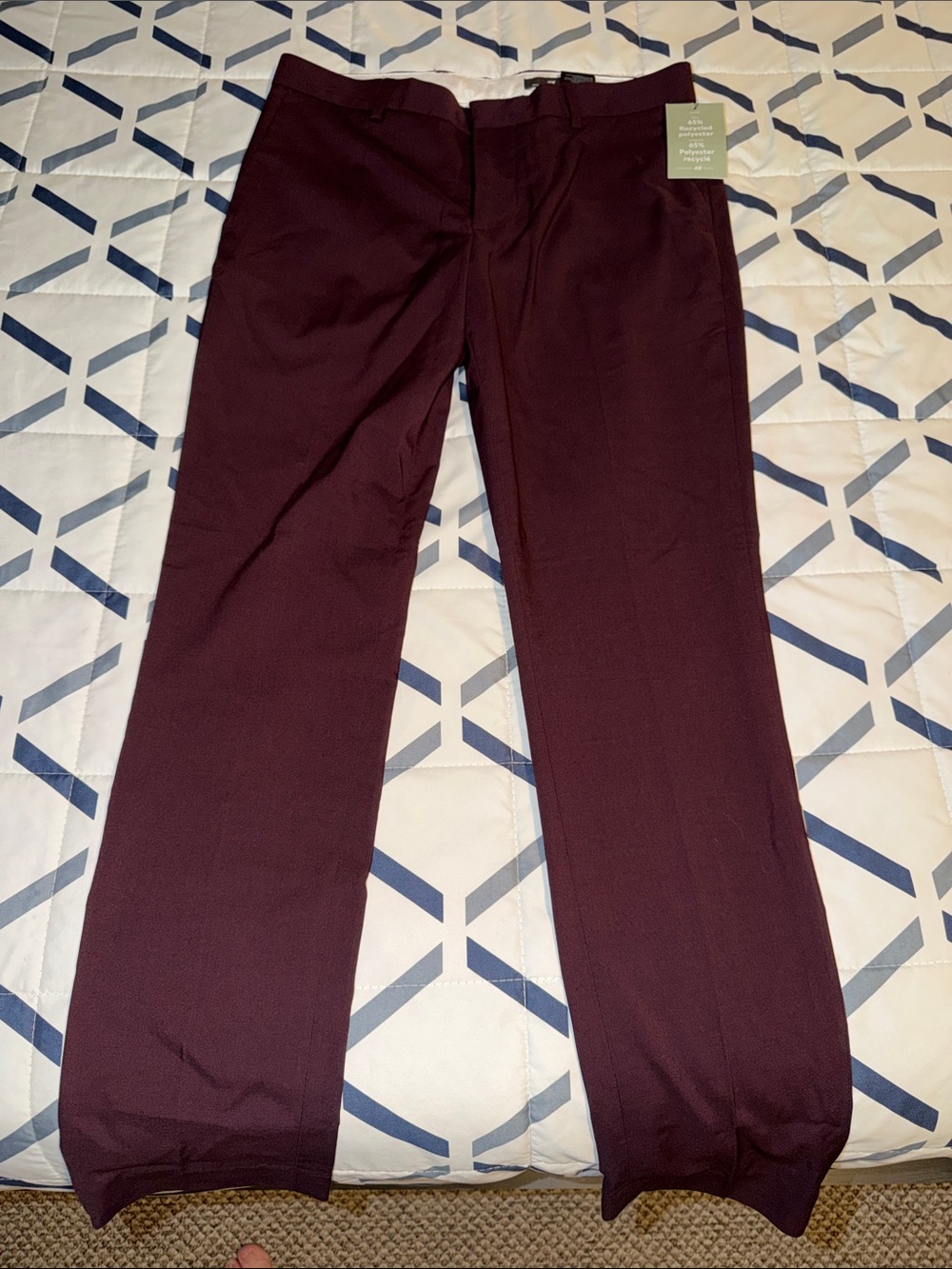 H&M Men's Dress Pants in Deep Burgundy